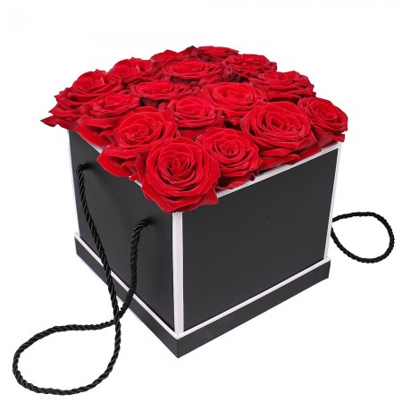 15 Red Roses in Box